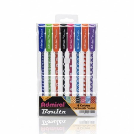 طقم اقلام حبر 8 لون | ADMIRAL